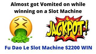 ★ Slots ★Only in NJ, a Slot Machine Player came this close to being Vomited on. Still won $2200 Jack