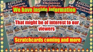 •Interesting information.on cards coming•what they are going to do with the £2 & £5 scratchcards•