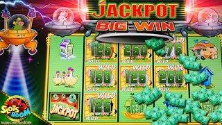 Great JACKPOT Bonus!!! Invades Return from the Planet Moolah 1c Wms Slots