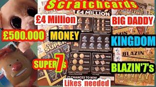 •over 50 LIKES• needed by 6'0'clock Sunday.for Sunday BIG DADDY,MONEY KINDON SUPER'7's Scratchcards