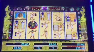 Pharaohs Fortune Deluxe £5 a spin bonus with big win
