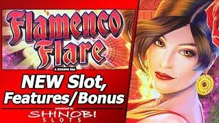 Flamenco Flare Slot - First Attempt, Live Play with Bonus and Super Free Games