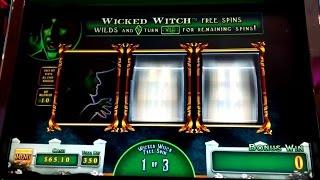 Wizard of Oz Road to Emerald City Slot Machine *BIG WIN* Wicked Witch Free Spins Bonus!