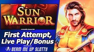 Sun Warrior Slot - First Attempt, Live Play, Free Spins and Wheel Features