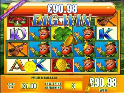 £238.76 SUPER BIG WIN (239:1) ON LEPRECHAUNS FORTUNES™ ONLINE SLOT GAME AT JACKPOT PARTY
