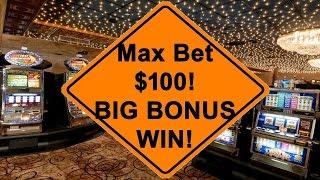 $1 Slot! Max Bet 100 = $100 Bonus Hit BIG WIN! High Limit Vegas Casino Video Slots Handpay Jackpot A