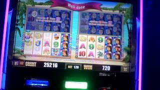Slot machine bonus win on Tiki Sun at Revel Casino in AC