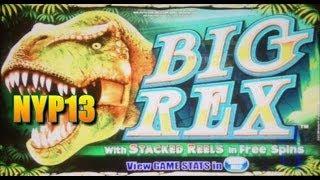 WMS - Big Rex Slot Bonus&BIG Line Hit WIN!