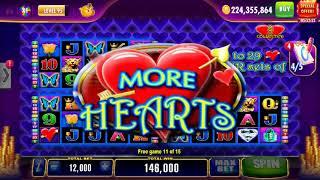 MORE HEARTS Video Slot Casino Game with a FREE SPIN BONUS