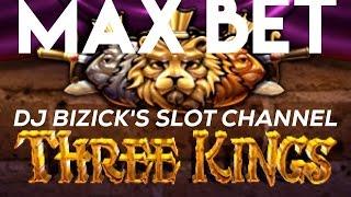 Three Kings Slot Machine ~ FREE SPIN BONUS ~ MAX BET ~ BIG WIN! • DJ BIZICK'S SLOT CHANNEL