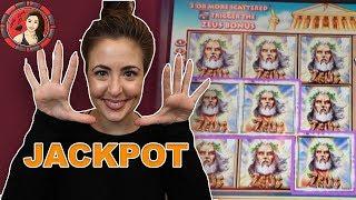EPIC HANDPAY JACKPOT on Zeus Slot Machine in Las Vegas