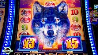 BIG HIT in BONUS!!! TIMBER WOLF DIAMOND - 3X 5X BONUS - New Game 1c Aristocrat Slots in CASINO