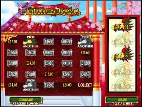 SUPER BIG WIN £158.40 (198:1) on ENCHANTED DRAGON™ SLOT GAME AT JACKPOT PARTY®