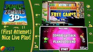 • Nice First Attempt • 3D Zombies vs Plants ( Ancient Egypt) Live Play and 2 Bonuses
