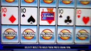 Spin Poker Dealt 4 of a Kind Video Poker Slot Hit