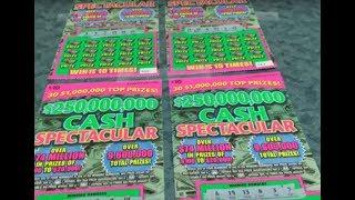 Scratching off FOUR $10 Instant Lottery Tickets Cash Spectacular