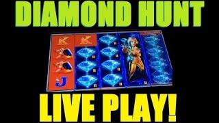 ♦♦ DIAMOND HUNT SLOT MACHINE LIVE PLAY!! Featuring Two Slot Bonuses And LOTS Of Diamonds!! ~DProxima