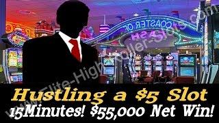 •Hustling a $5 Slot For 15Minutes! $55,000 Net Win! Vegas High Stakes Gambling Jackpot Handpay • SiX