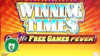 •️ NEW - Winning Times Quick Hit Fever slot machine, max bet bonus