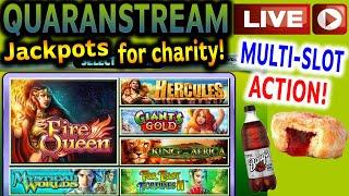 LIVE! Casinos Are Closed! I Have A Slot Machine! Giants Gold King of Africa Mystical Worlds