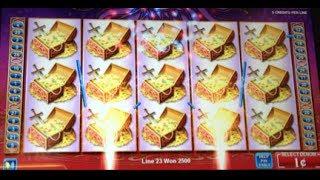 Gypsy Eyes - Konami - 500X BIG WIN! Full Screen Treasure Chests Slot - Machine Win