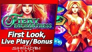 Fiery Enchantress Slot - First Look, Live Play and Free Spins Bonus in New Konami game