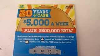 20 Years of Cash! - $5 Illinois Instant Lottery Ticket Video