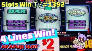 Slots Win ① Double 3x4x5 Diamond Slot 9 Lines, Jackpot Triple Strike Slot YAAMAVA 赤富士スロット カジノ勝利①