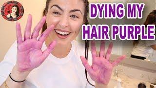 Dying my hair PURPLE w/ Keracolor Color + Clenditioner | Lady Luck HQ