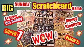 •Big Daddy BIG Sunday Scratchcard Game•£4Million•Money Kingdom•Super'7s•Blazin7s(LIKES 4 more•