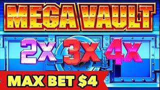 •MEGA VAULT HUGE WIN•X2X3X4 $4 MAX BET BONUS | 5 FROGS | WINNING WOLF SLOTS