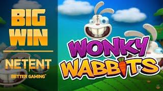 Big win in Wonky wabbits slot | NetEnt