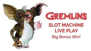 Gremlins Slot Machine! Big Win!!! Progressive Bonus Hit!!!! Max Bet