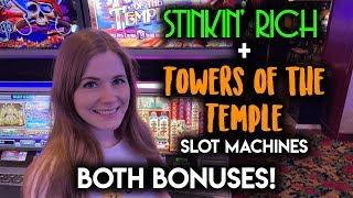 Towers of The Temple! Stinkin Rich Slot Machines! Free Spins BONUSES!!
