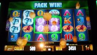 Wolf Moon Lucky Zone Free Spins Bonus Round Slot Machine Win