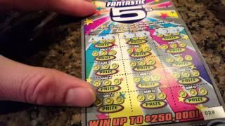 FANTASTIC 5'S ILLINOIS LOTTERY SCRATCH OFF TICKETS.