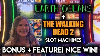 WAIT! I actually WON on Walking Dead 2 Slot Machine!!? AMAZING!! Earth Oceans Max Bet Free Spins!!
