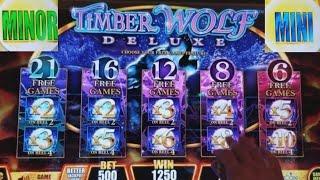 Timber Wolf Deluxe Slot Machine •Bonuses Won• & • PROGRESSIVE JACKPOTS WON• !!! Live Slot Play