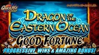 Dragon of the Eastern Ocean Slot Progressives & HUGE Bonus WIN!