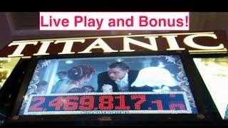 Titanic Slot Machine Live Play & Good Win!