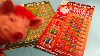 Scratchcards..Millionaire SANTA'S Millions and 9x LUCKY..and More....with Piggy