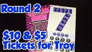 $10 Frenzy and $5 7s New York lottery ticket for Troy
