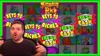 •RARE HIT!• Landing The Bonus WITHIN The Bonus On Less Lines Stinkin' Rich Slot Machine! SDGuy1234