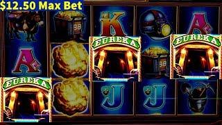 EUREKA Lock it Link Slot Machine $12.50 MAX BET Bonus | Gold Bonanza Slot $6 MAX BET Bonuses