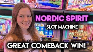 AWESOME! Comeback win on Nordic Spirit Slot Machine!! BONUS!!