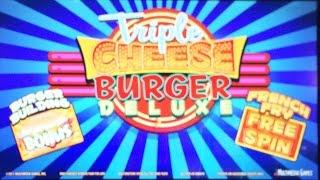 Triple Cheeseburger Deluxe Slot Machine, 2 Burger Bonuses