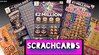 Scratchcards..SCRATCHCARDS..and Scratchcards..£2 Million Big Daddy..Merry Millions and more