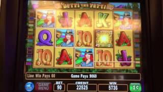 Betti The Yetti Penny Slot Machine Nice Line Hit
