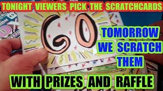 SCRATCHCARDS..FUN & GAMES."PRIZES.FOR VIEWERS"MORE TOMORROW