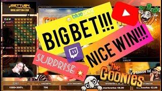 Big Bet!! Goonies Slot Surprises With Nice Win!!